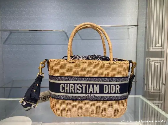 Tony Luxuries WICKER diro BASKET BAG 0517